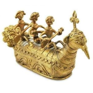Authentic Handcrafted Dhokra Mayurpankhi Boat