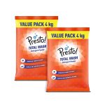 Amazon Brand - Presto! Total Wash Detergent Powder, Twin (4 Kg + 4Kg) Pack